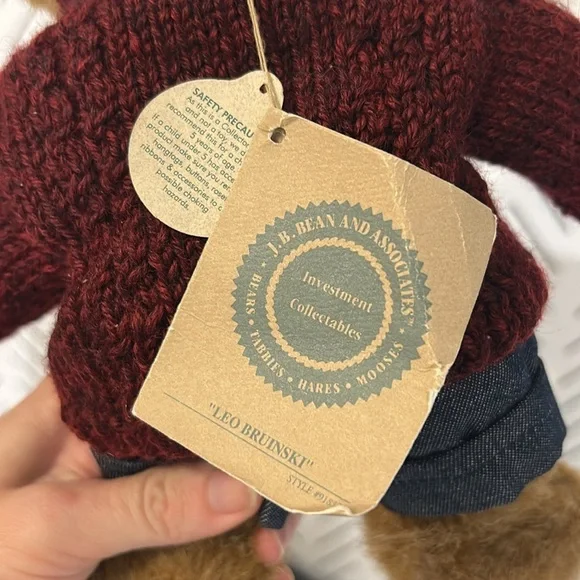 Boyds Bear Leo Bruinski 11" Plush 918320 1998 Retired Anniversary Stuffed Animal - Picture 4 of 7